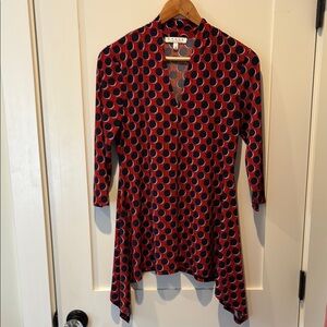 Chaus New York - Women’s V-Neck Tunic Top (Small)